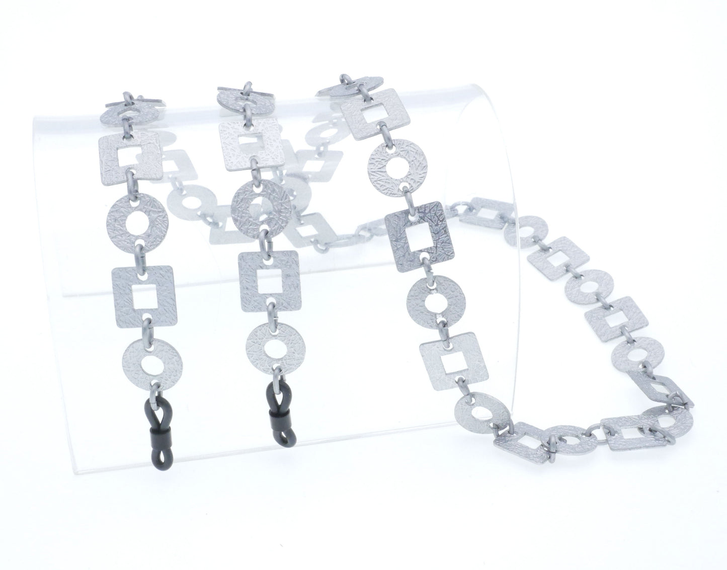 Set of chunky aluminium-link spectacle chain no.kex9-6