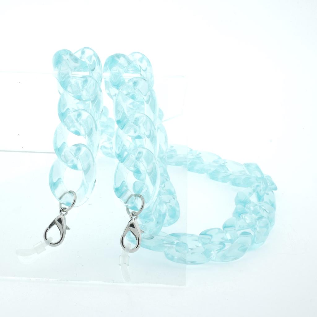 Chunky Link Jelly Colours Plastic Chain 4pc Set no.kc17