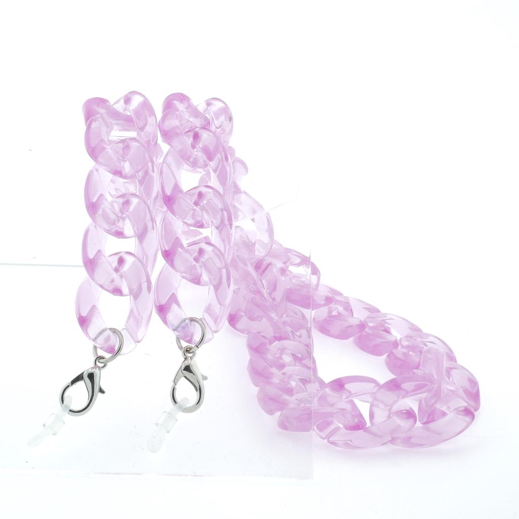 Chunky Link Jelly Colours Plastic Chain 4pc Set no.kc17