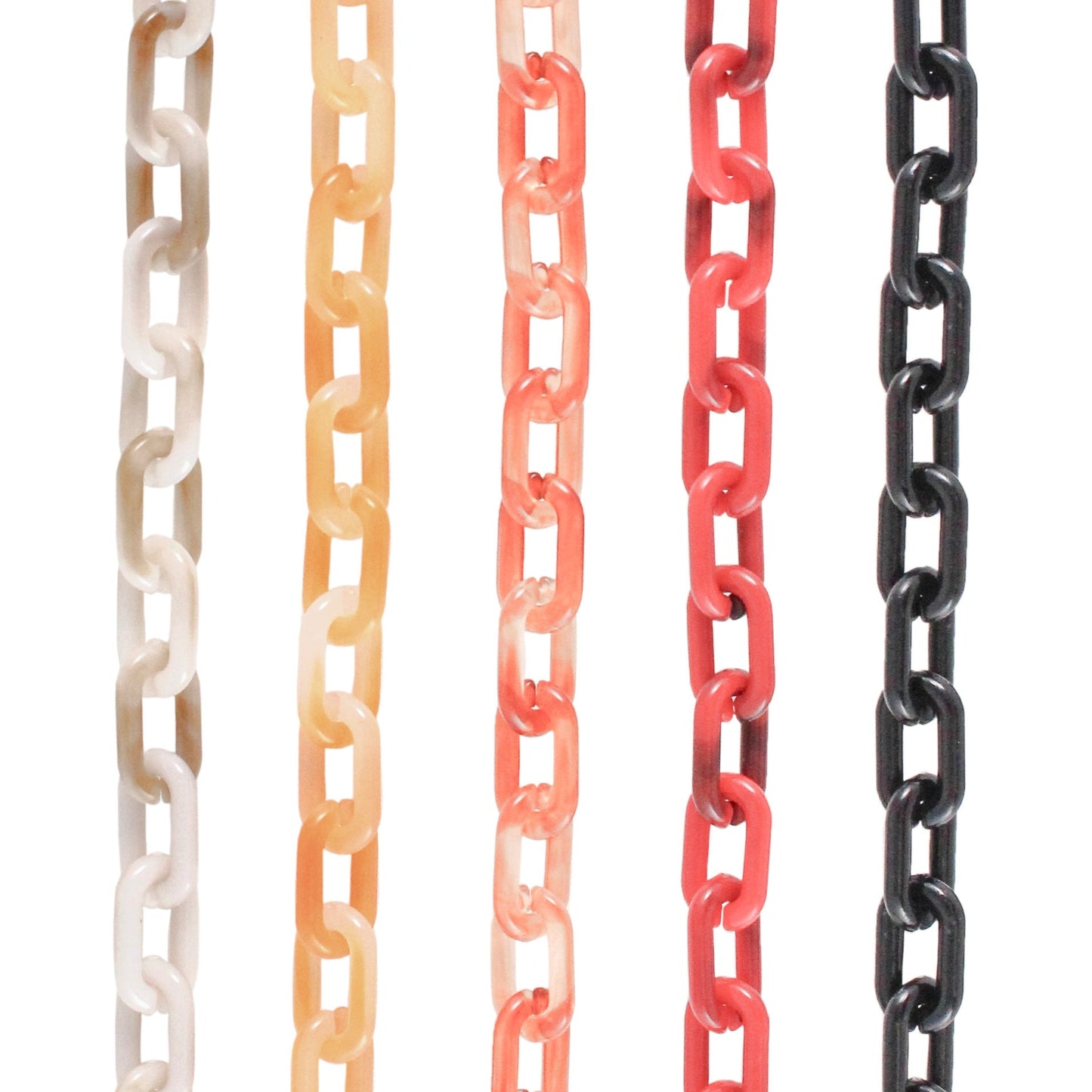 Chunky Link Rectangle Anchor Plastic Chain 5pc Set no.kc15