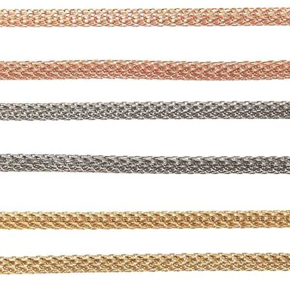 Milanese Link Metal Chain Set of 6 no.km20