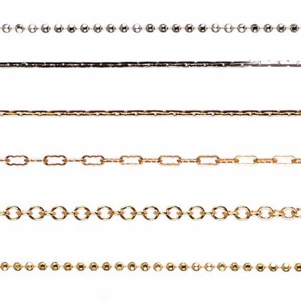 Extra-fine Metal Chain Set of 6 no.km23